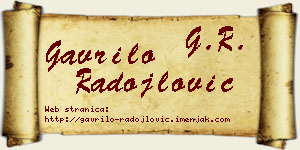 Gavrilo Radojlović vizit kartica